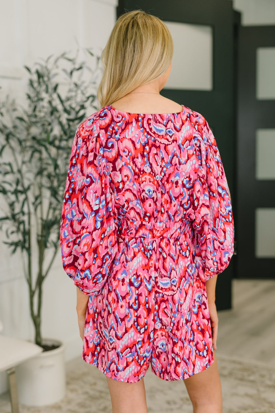 Seems Okay Abstract Print Romper - 4/30