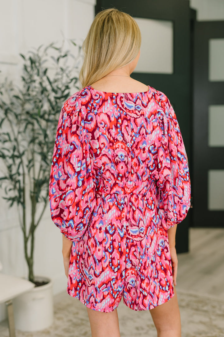 Seems Okay Abstract Print Romper - 4/30