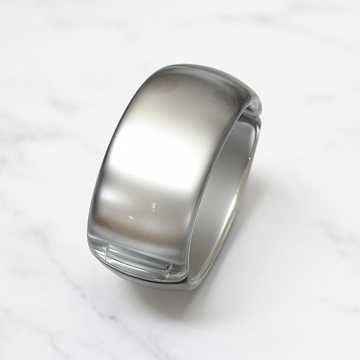 Silver Lining – Vintage Lucite Clamper Bracelet by Leetie Lovendale (Preorder: Ships in 2-3 Weeks)