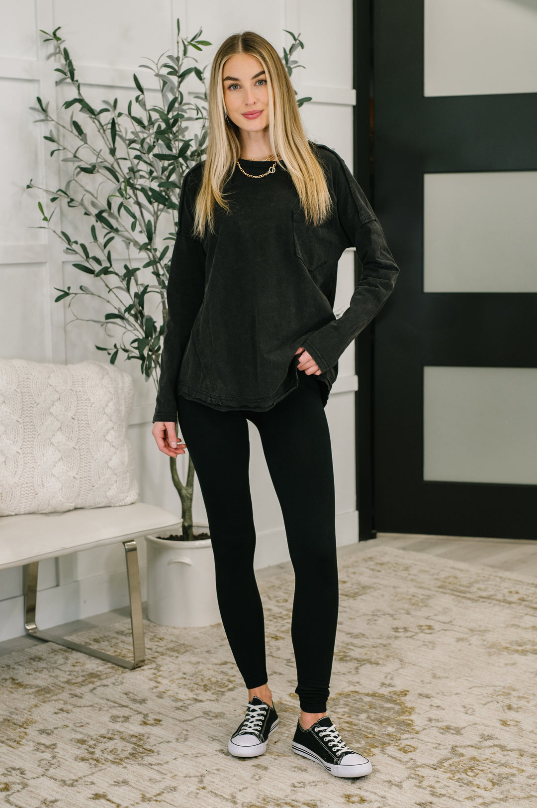 Simple as That Drop Shoulder Exposed Seam Top - 12/16