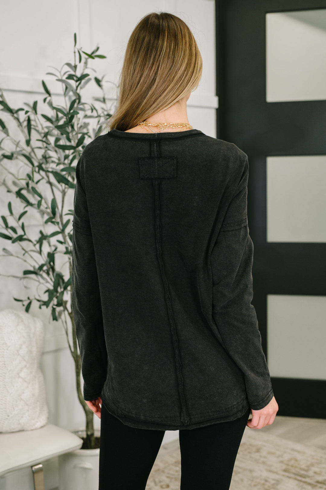 Simple as That Drop Shoulder Exposed Seam Top - 12/16