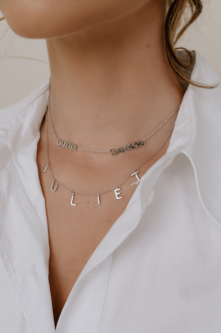 Custom Cherish Multiple Name Necklace - Water Resistant by the Sis Kiss (Ships in 4 Weeks)