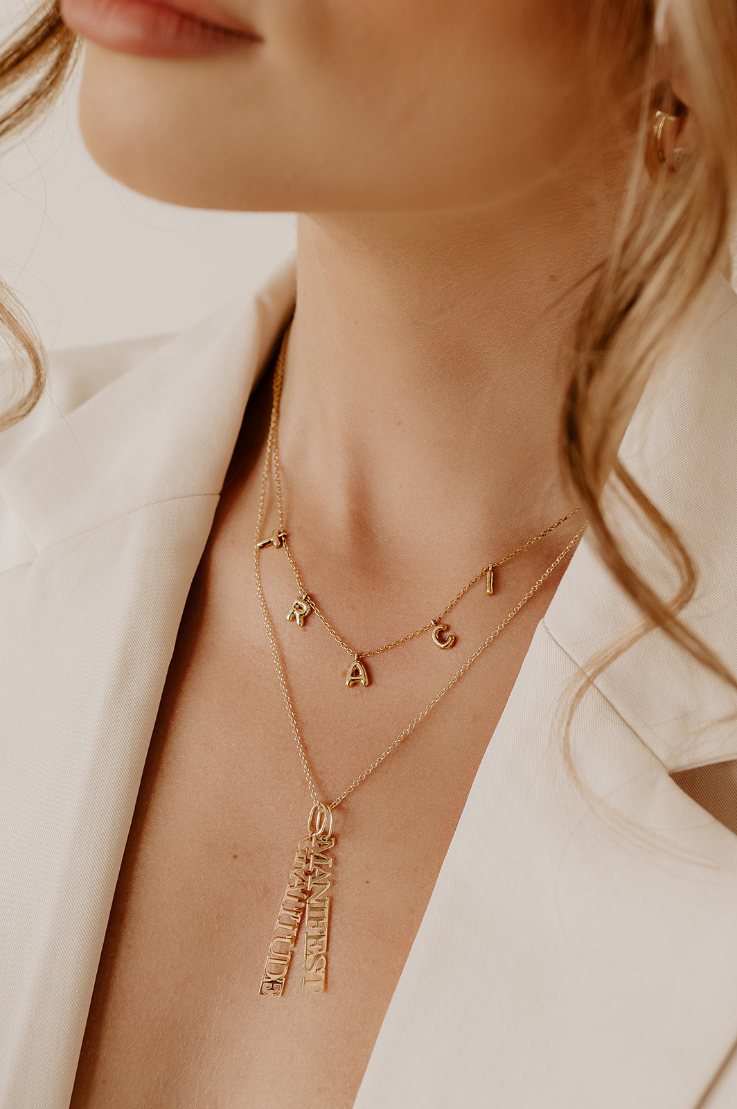 Custom Bristol Bubble Letter Name Necklace - Water Resistant by the Sis Kiss (Ships in 4 Weeks)