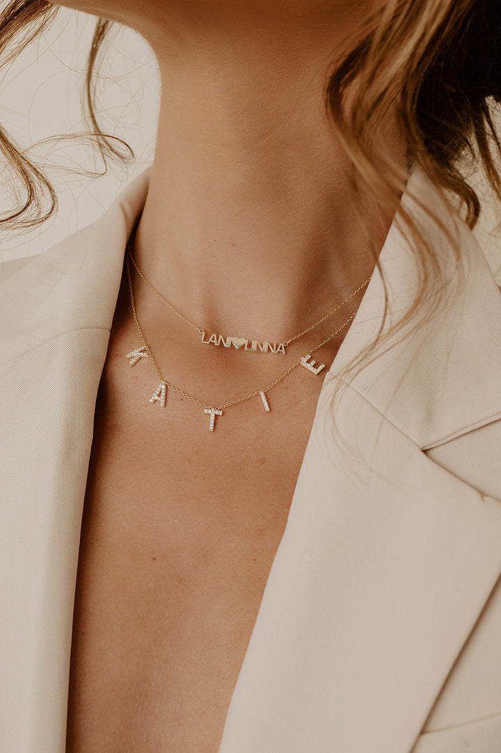 Custom Dover Name Necklace - Water Resistant by the Sis Kiss (Ships in 4 Weeks)