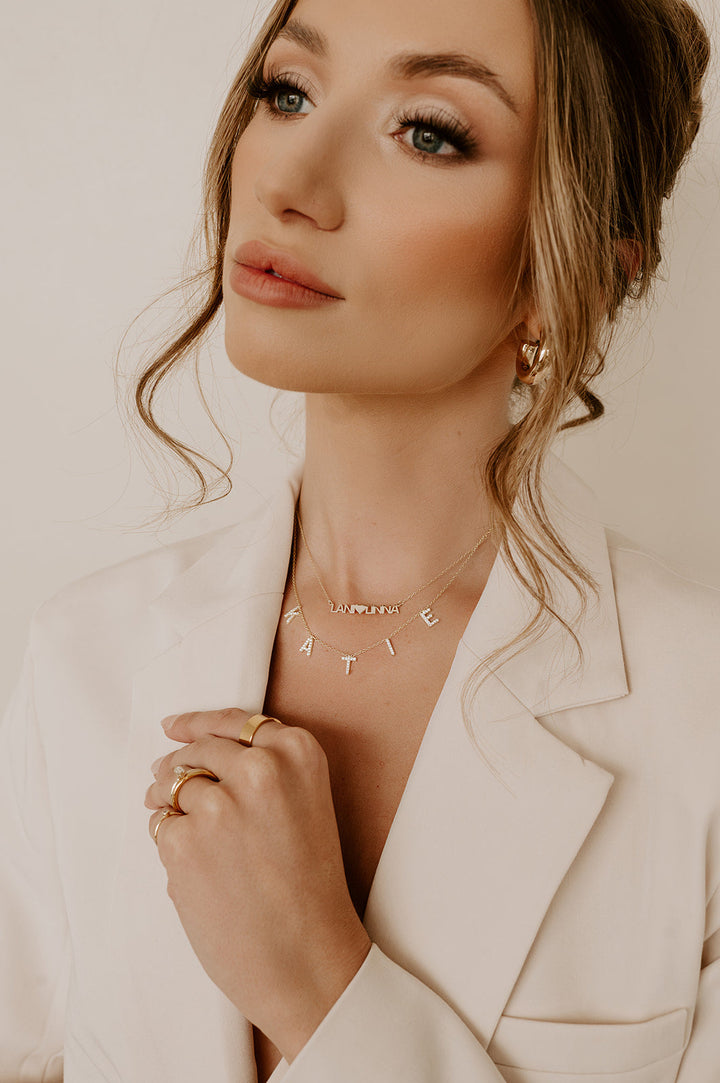 Custom Dover Name Necklace - Water Resistant by the Sis Kiss (Ships in 4 Weeks)