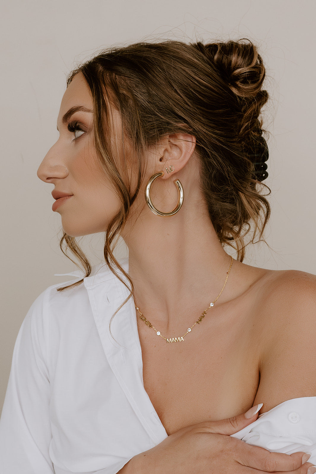 Custom Cherish Crystal Multiple Name Necklace - Water Resistant by the Sis Kiss (Ships in 4 Weeks)