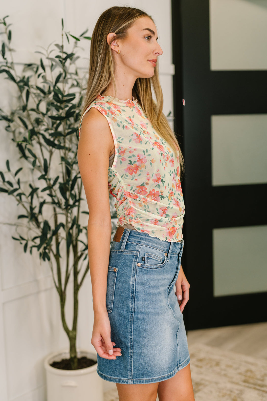 Snatched & Sassy Sheer Layering Top in Chartreuse - 6/4
