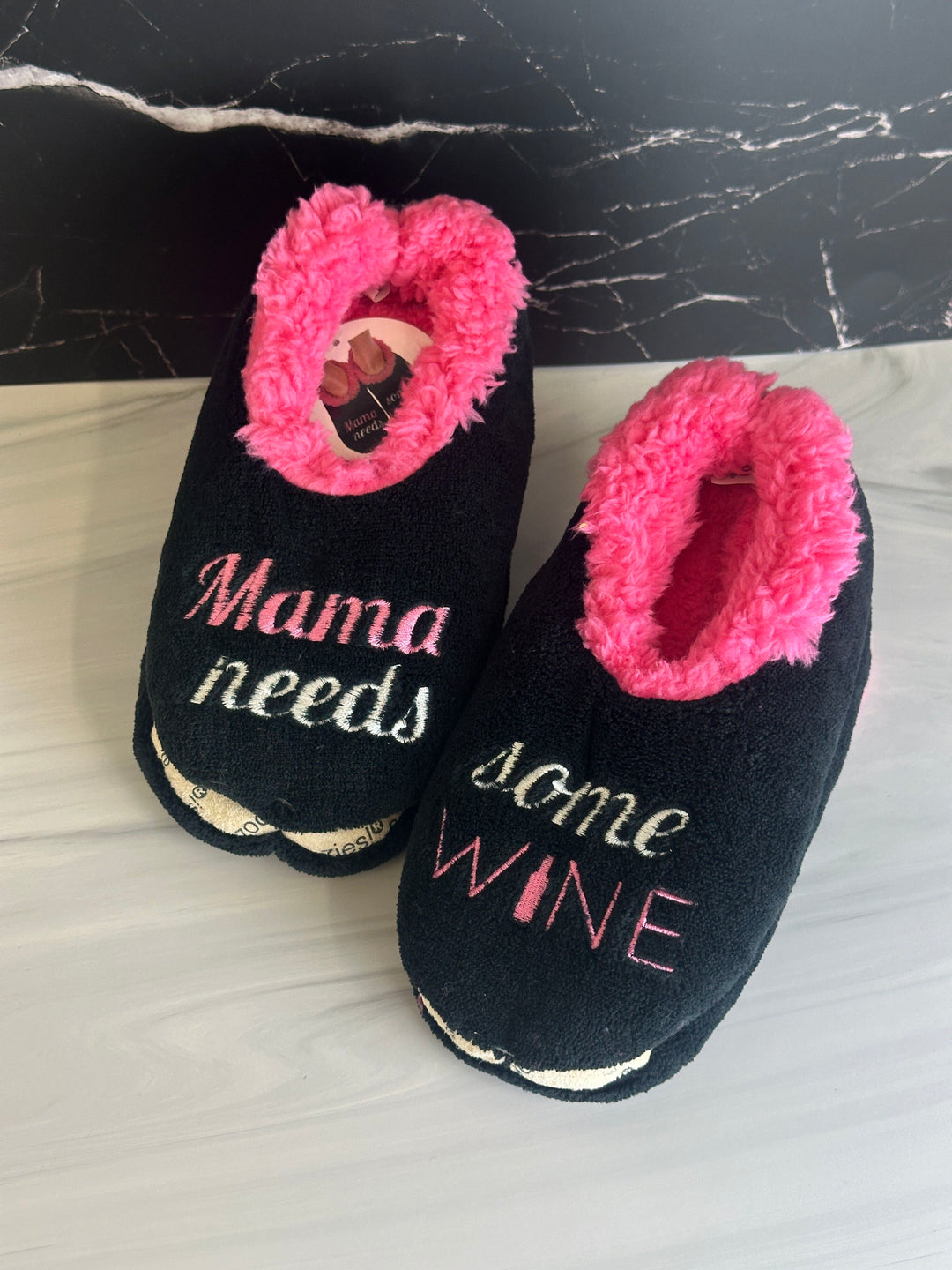 Snoozies! Slippers - Mama Needs Some Wine