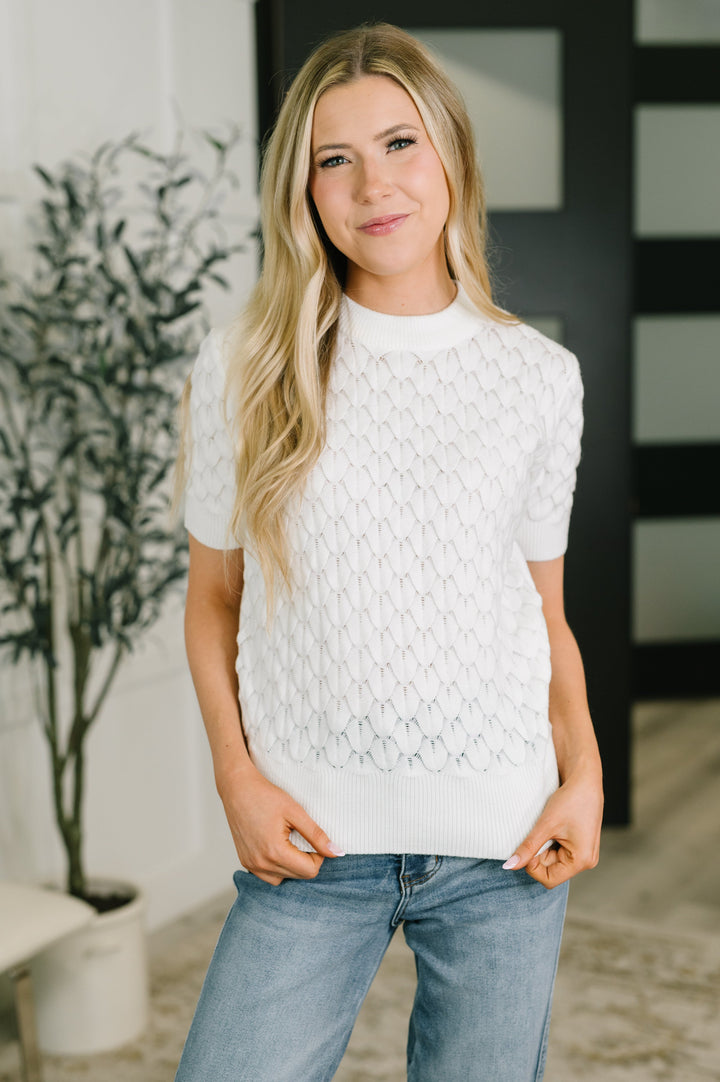 So Intriguing Textured Knit Top - 7/31
