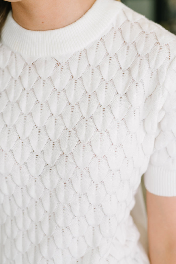 So Intriguing Textured Knit Top - 7/31