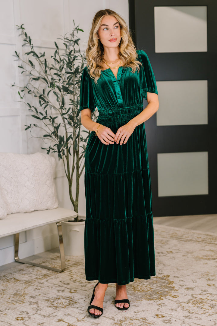 Softest Touch Velvet Tiered Dress - 12/5