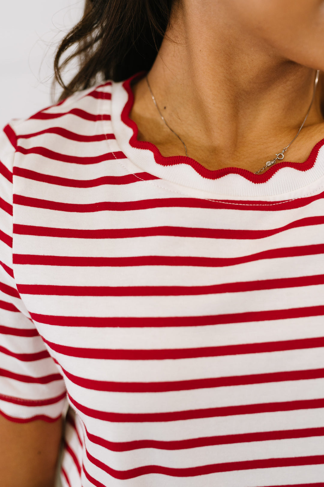 Something New Scalloped Hem Top - 5/26