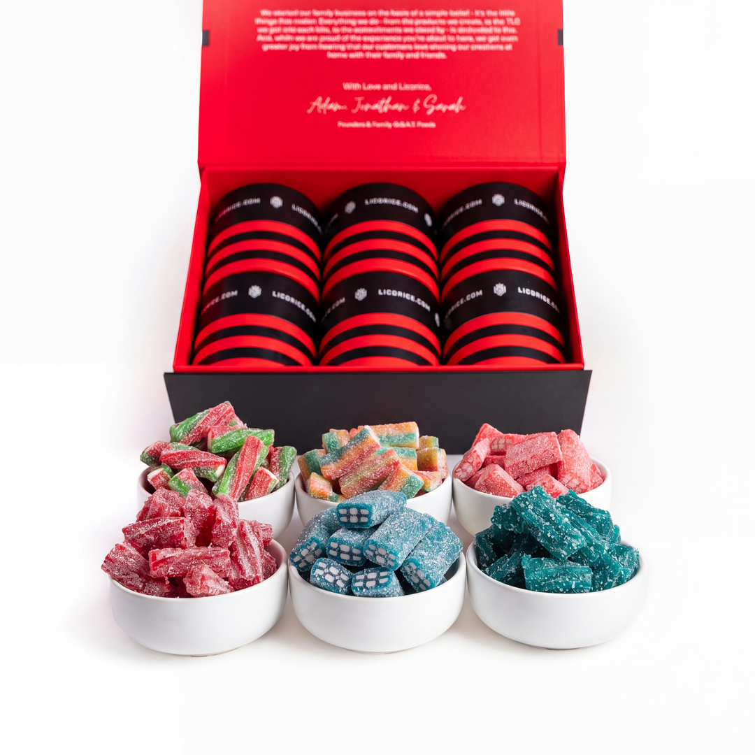 Sour Licorice Sampler 6 Gift Box - Treats Live