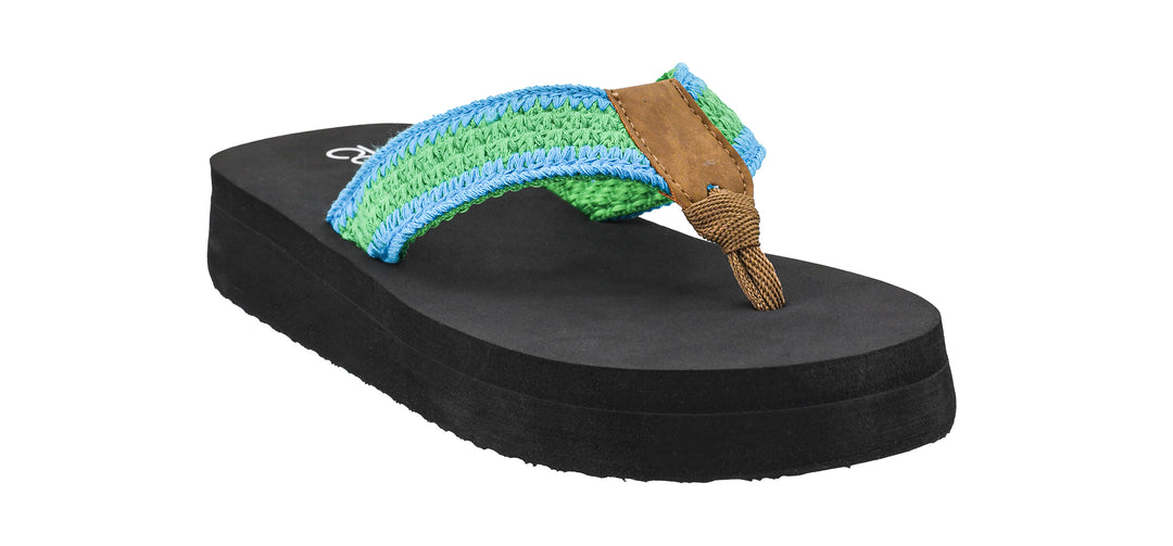 DOORBUSTER: SPF Flip-Flop - Blue Green by Corkys