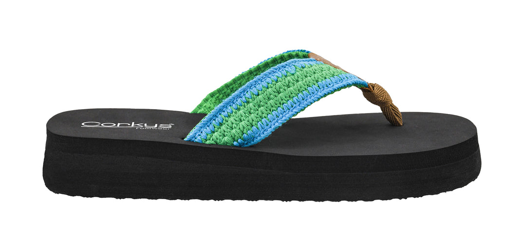 DOORBUSTER: SPF Flip-Flop - Blue Green by Corkys