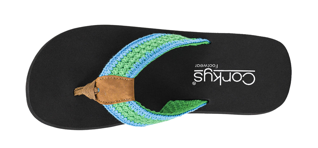 DOORBUSTER: SPF Flip-Flop - Blue Green by Corkys