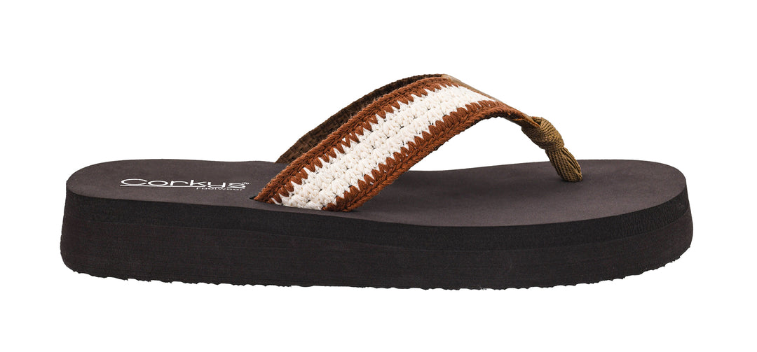 DOORBUSTER: SPF Flip-Flop - Ivory Tan by Corkys