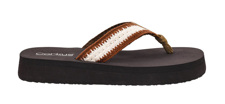 DOORBUSTER: SPF Flip-Flop - Ivory Tan by Corkys