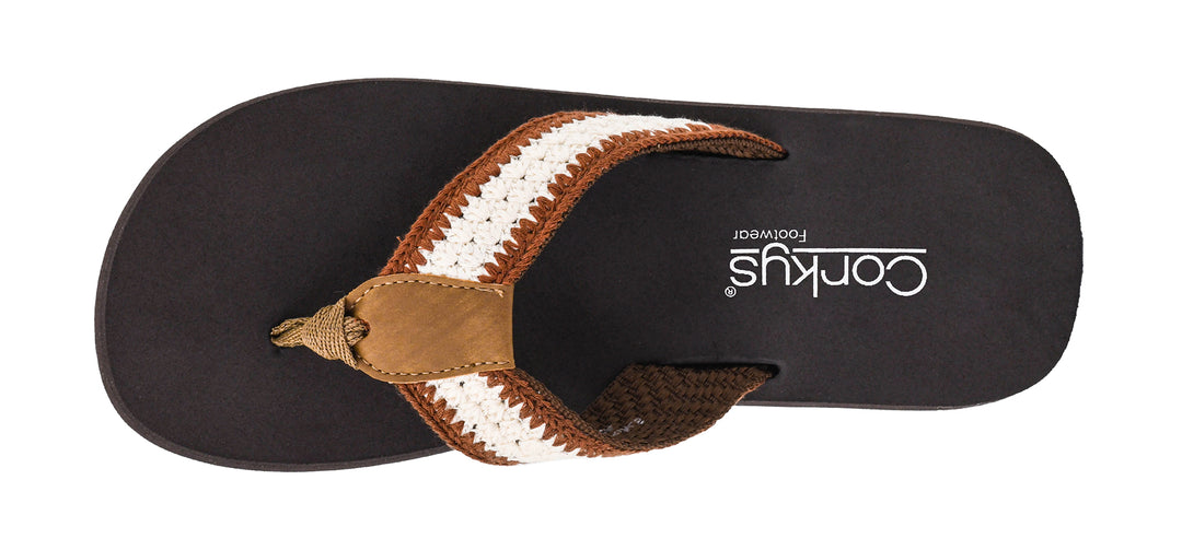 DOORBUSTER: SPF Flip-Flop - Ivory Tan by Corkys