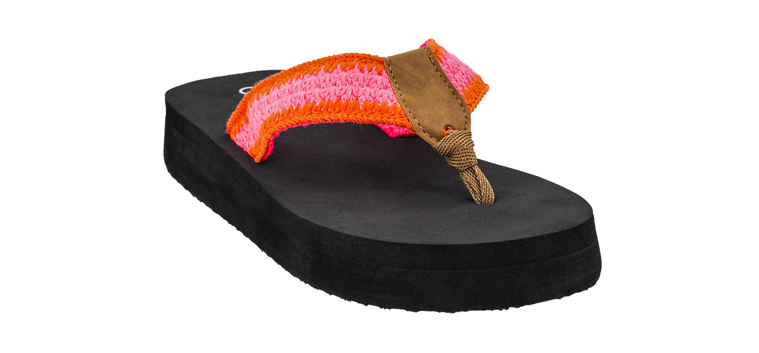DOORBUSTER: SPF Flip-Flop - Pink Orange by Corkys