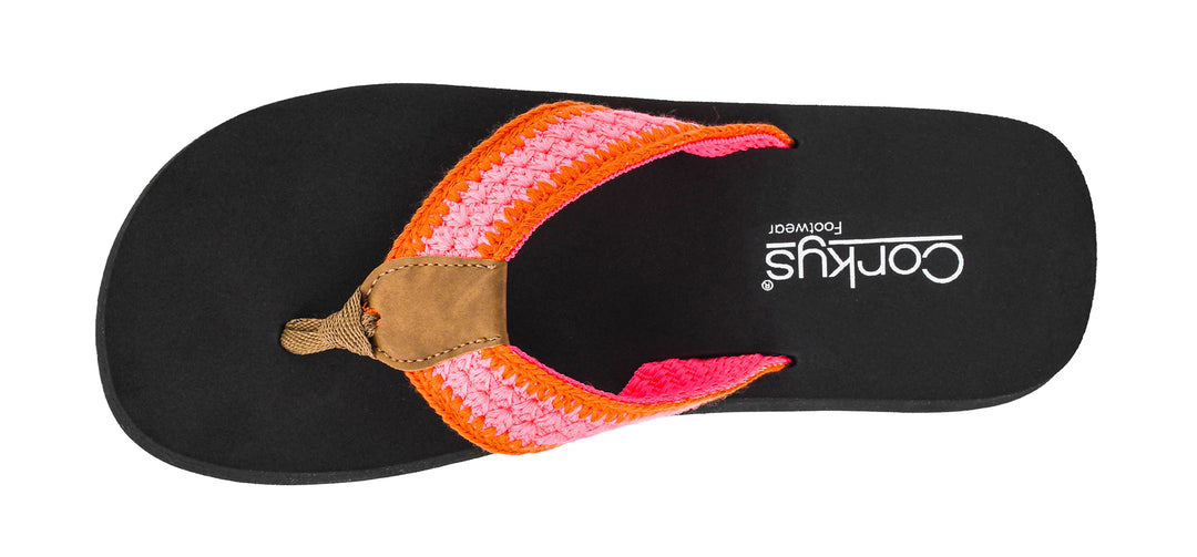 DOORBUSTER: SPF Flip-Flop - Pink Orange by Corkys