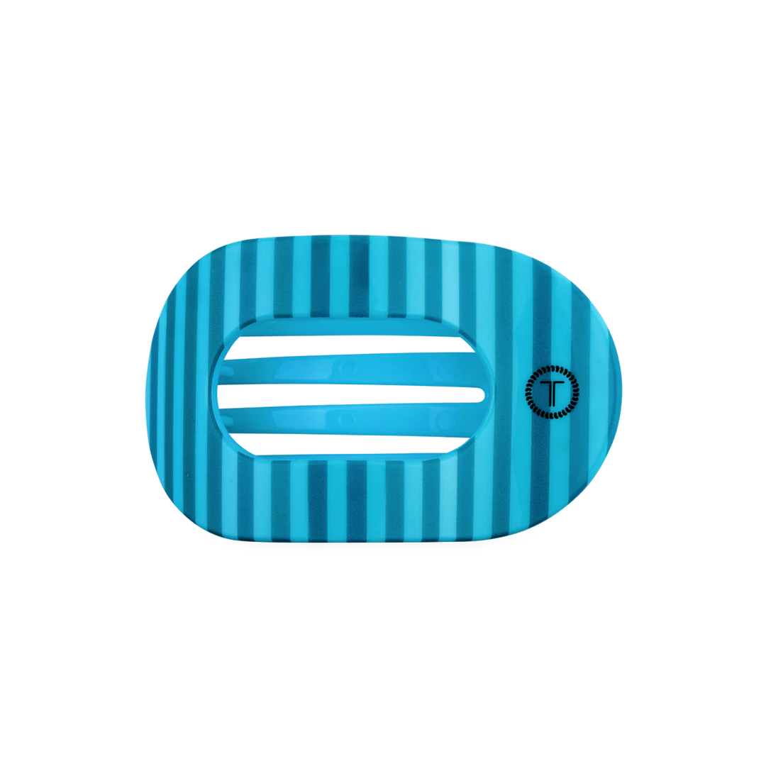 Medium Teleties Flat Oval Clip - Splash Zone