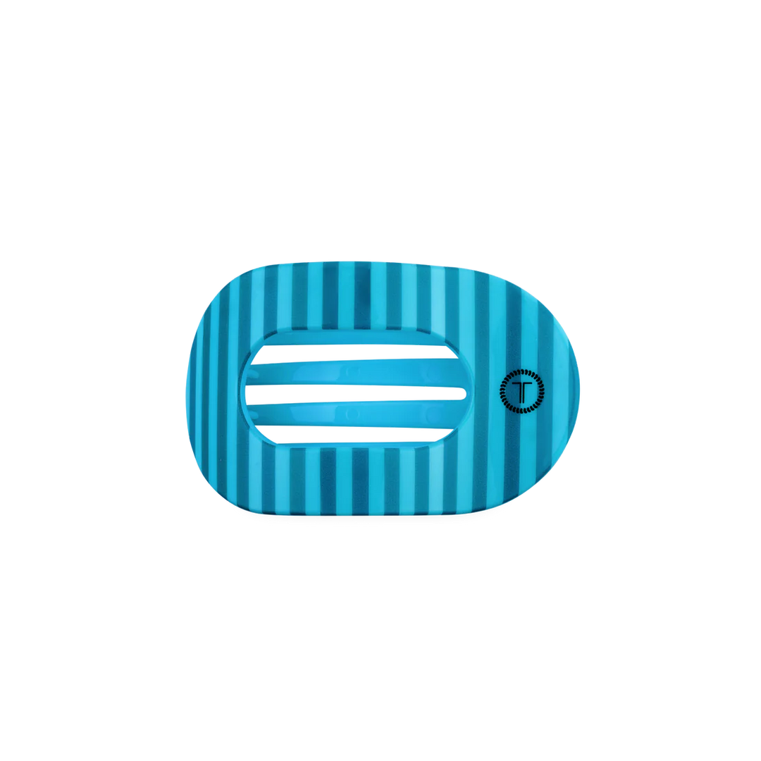 Small Teleties Flat Oval Clip - Splash Zone (Ships Next Week)