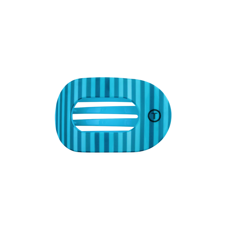 Small Teleties Flat Oval Clip - Splash Zone (Ships Next Week)