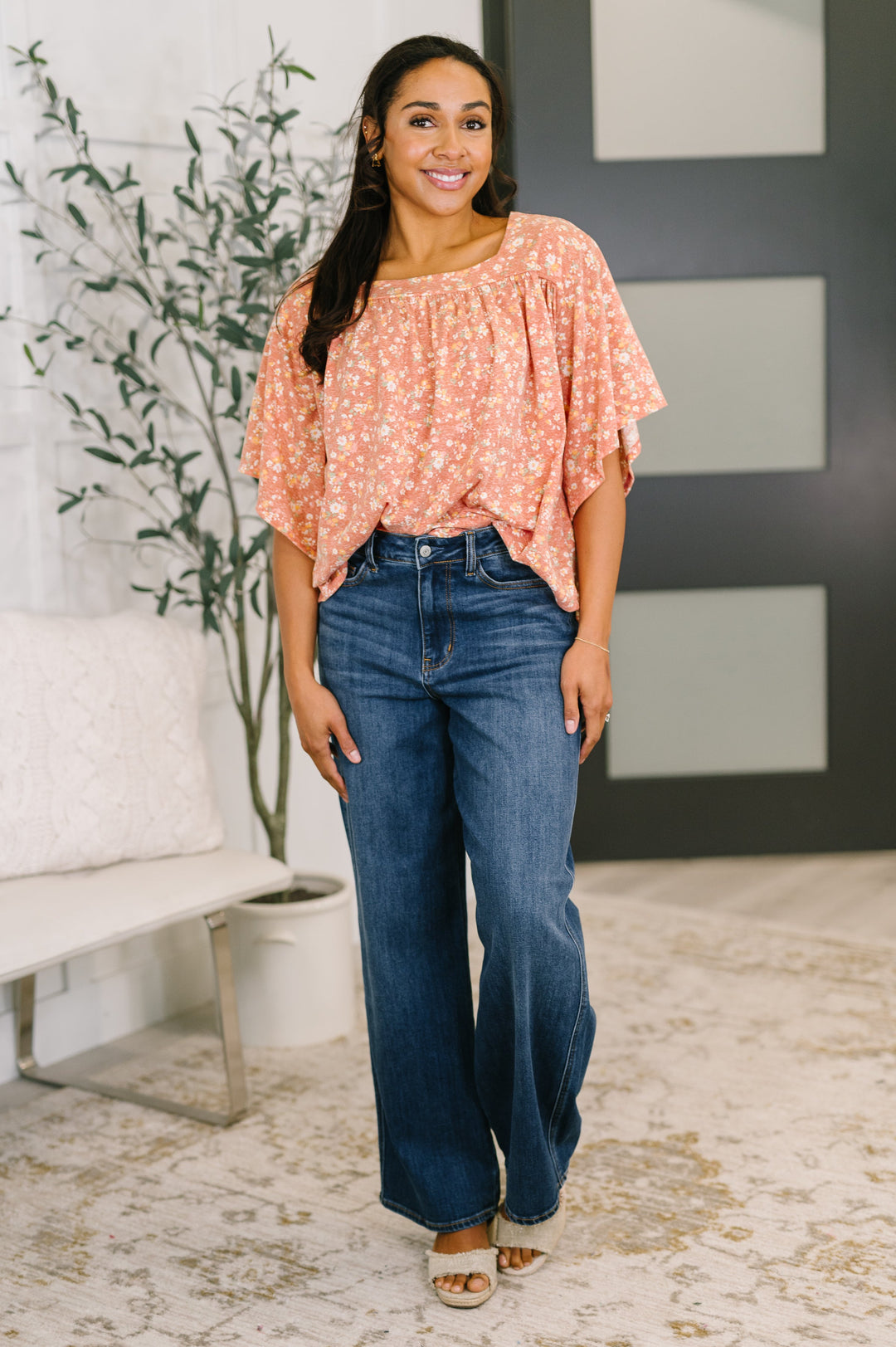 Spring Breeze Square Beck Top in Dusty Rose - 3/16