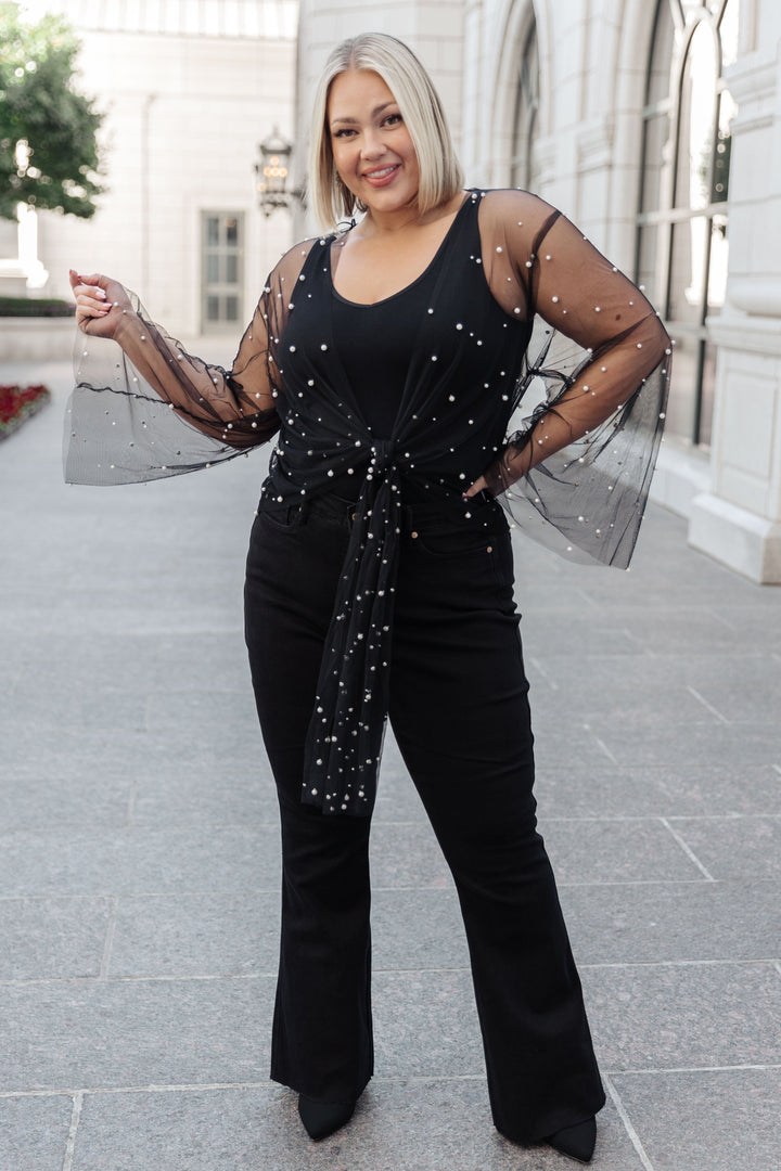 Sprinkle of Pearls Sheer Kimono - 12/2