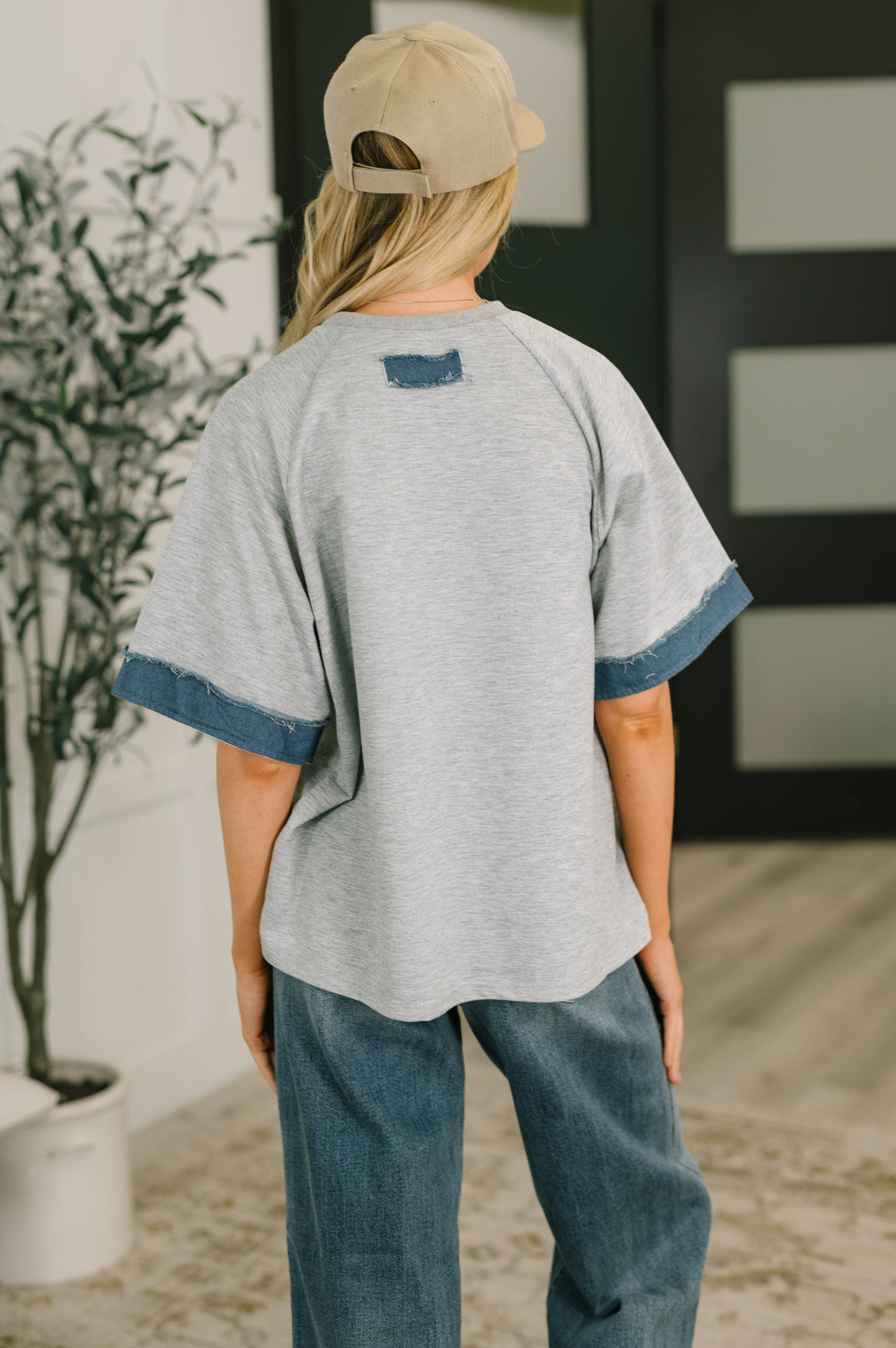 Star Stud Distressed Applique Top - 5/14
