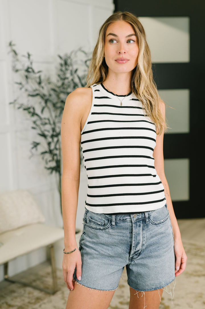 Start to Finished Ribbed Halter Tank - 5/18