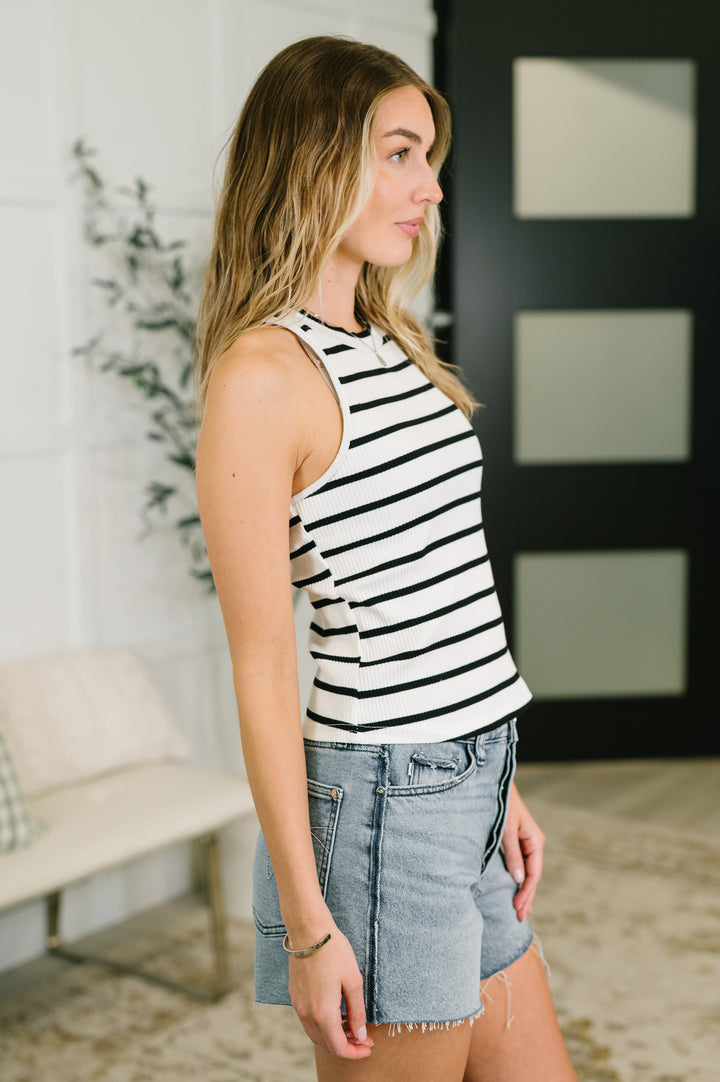 Start to Finished Ribbed Halter Tank - 5/18