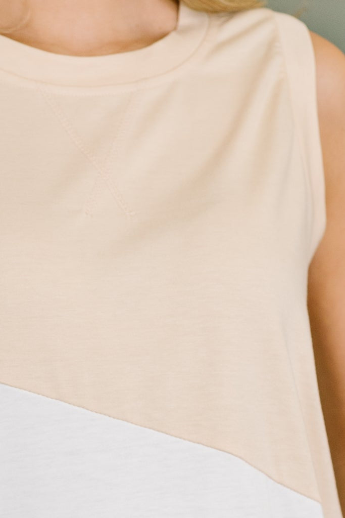 Steady Increase Color Block Sleeveless Top - 6/11