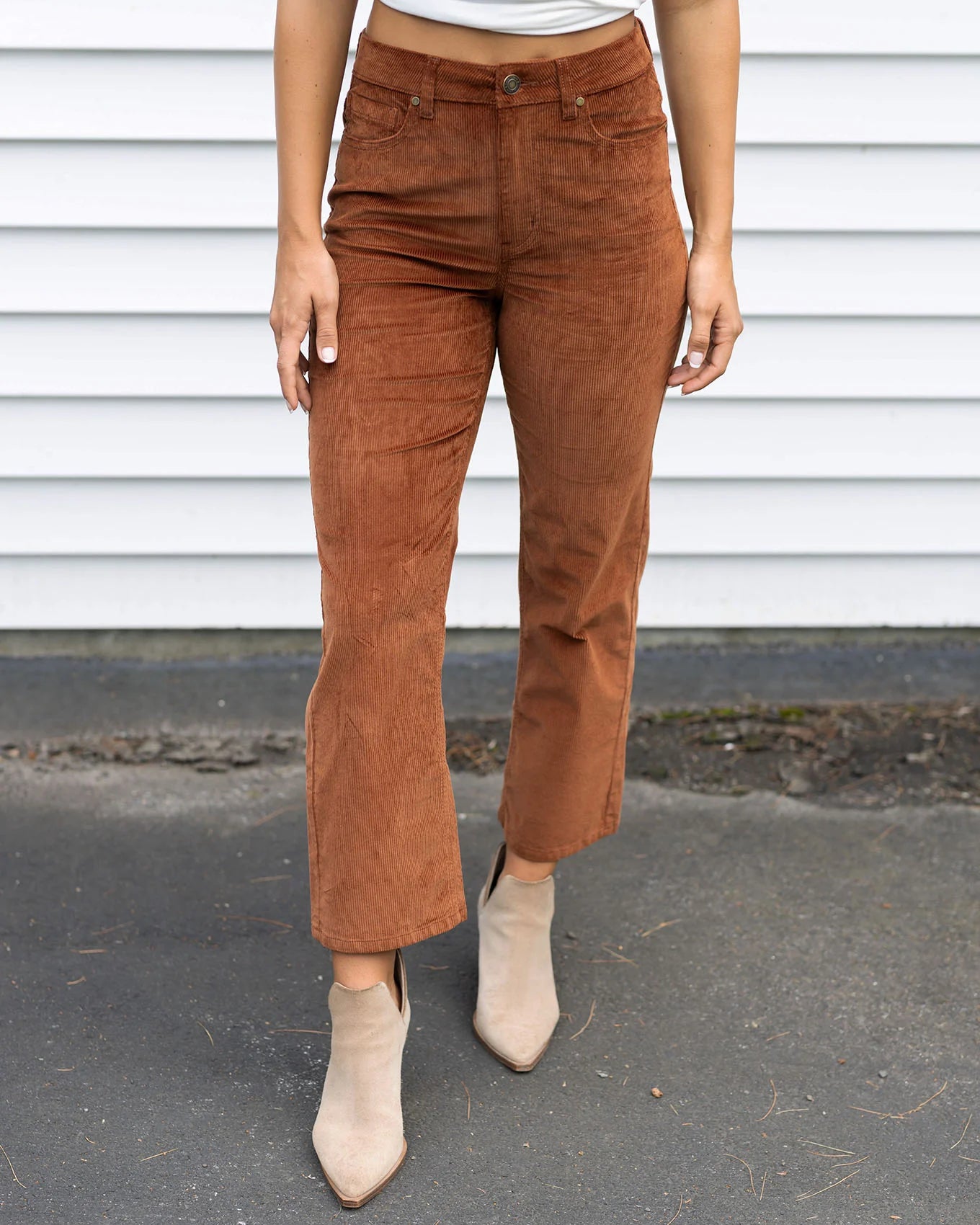 Whiskey Mel's Fave Straight Leg Corduroy Pants by Grace & Lace (Ships in 1-2 Weeks)