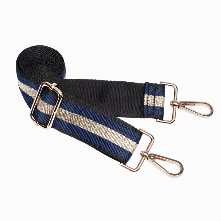 JUNE MARKET: Navy Blue Matte HydroBag® with Navy/Gold Strap by Wanderfull (Ships in 2-3 Weeks)