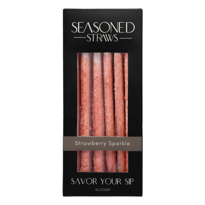 JUNE MARKET: Strawberry Sparkle - 10ct by Seasoned Straws (Ships in 2-3 Weeks)