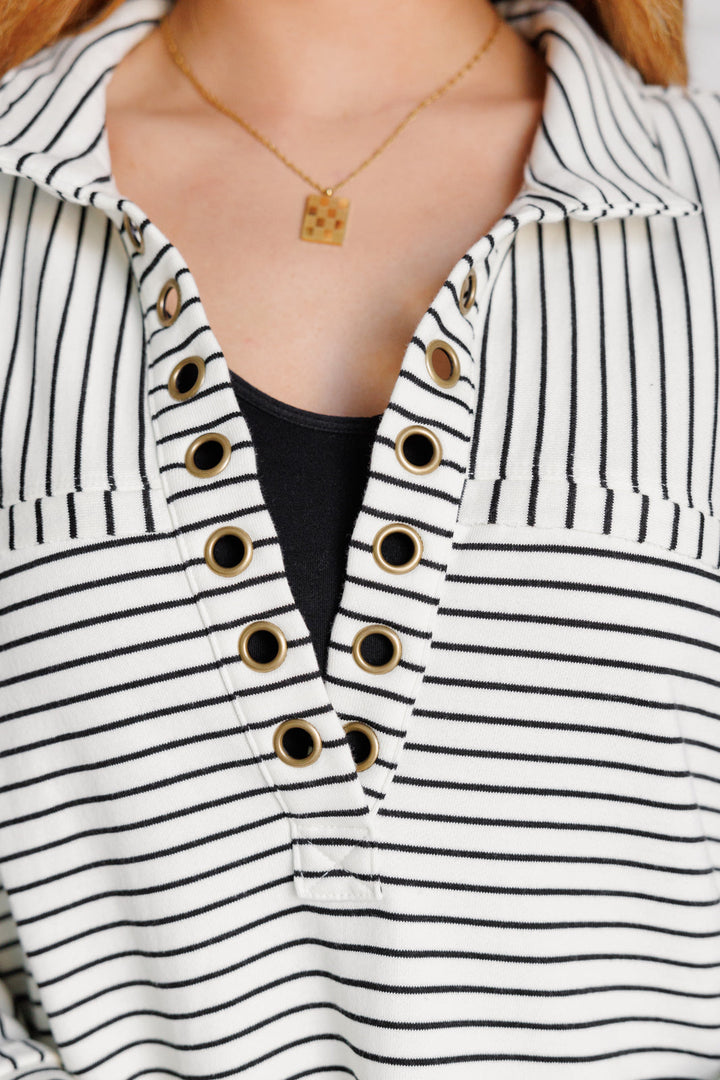 Striped Serendipity Pullover - 8/20