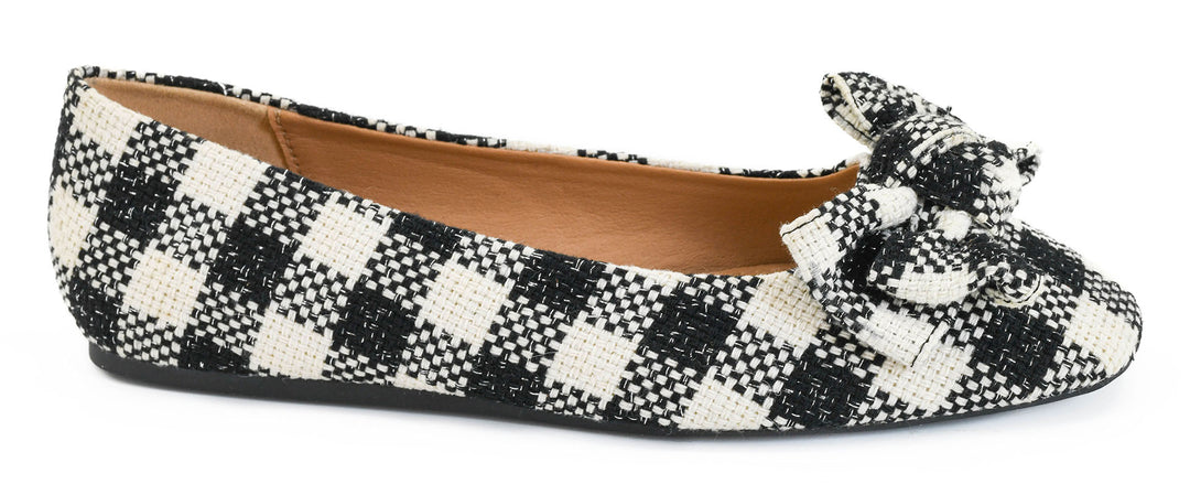 Sugar Rush Flats - Black & White Check by Corkys