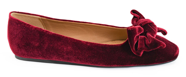 Sugar Rush Flats - Burgundy Velvet by Corkys