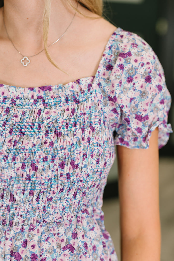 Sugar Talking Tiered Dress in Floral Print - 5/18