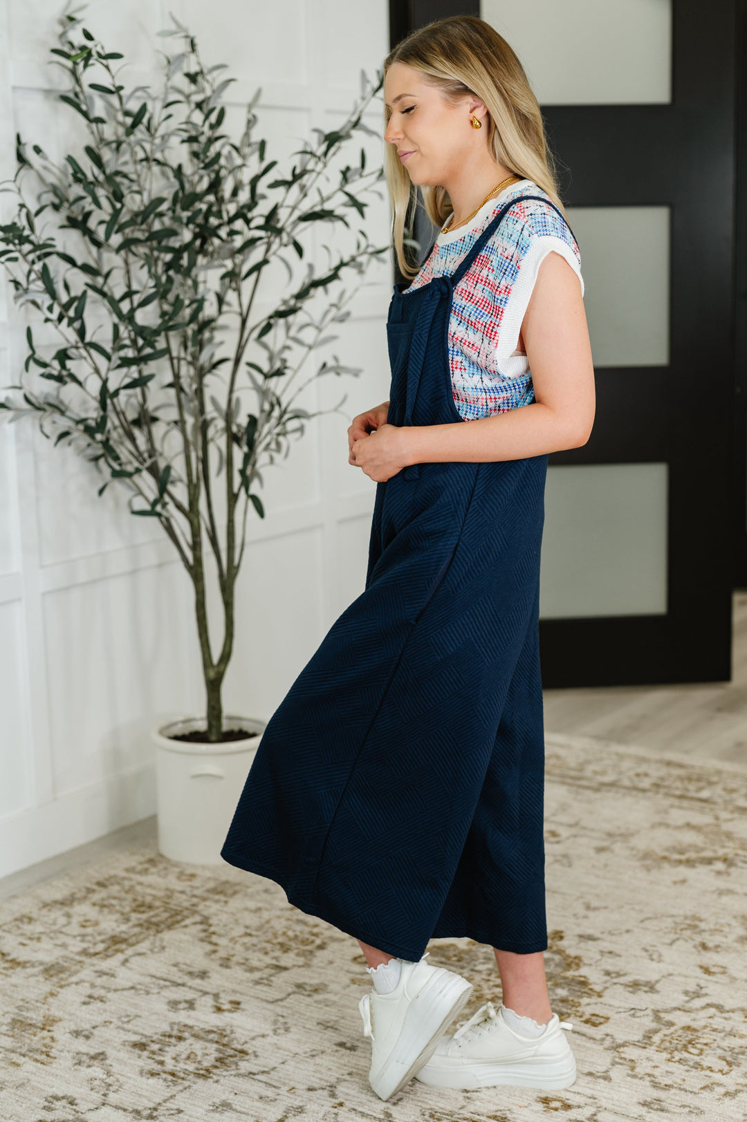 Suit Yourself Adjustable Strap Jumpsuit in Navy - 5/25