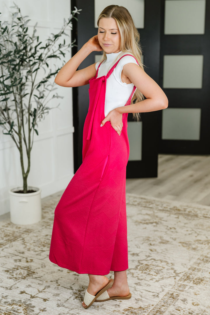 Suit Yourself Adjustable Strap Jumpsuit in Pink - 5/25