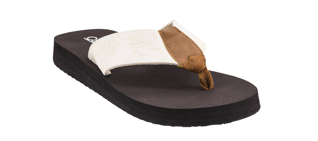 SHOE PARTY! Summer Break Ivory Flower Emboss by Corkys (Ships in 2-3 Weeks)