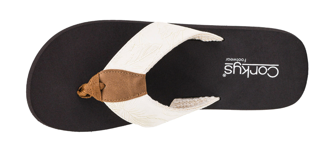 SHOE PARTY! Summer Break Ivory Flower Emboss by Corkys (Ships in 2-3 Weeks)
