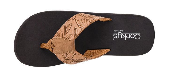 SHOE PARTY! Summer Break Tan Flower Emboss by Corkys (Ships in 2-3 Weeks)