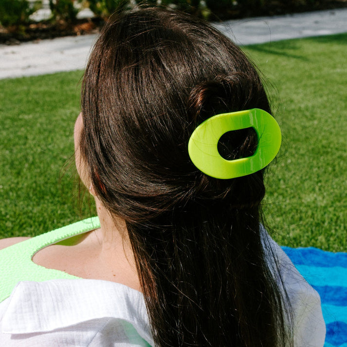 Medium Teleties Flat Oval Clip - Summer Brights