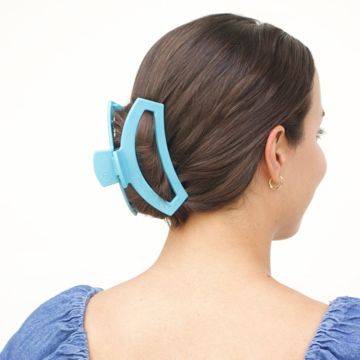 Large Teleties Open Claw Clip - Summer Sky