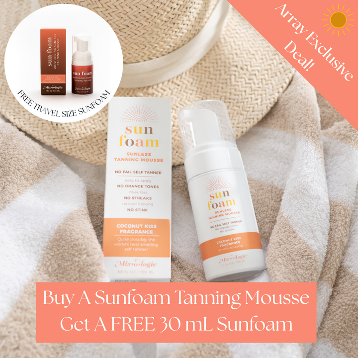 SunFoam Sunless Tanning Mousse with Free Travel Size Sunfoam by Mixologie (SEPT ARRAY: Ships in 2-3 Weeks)