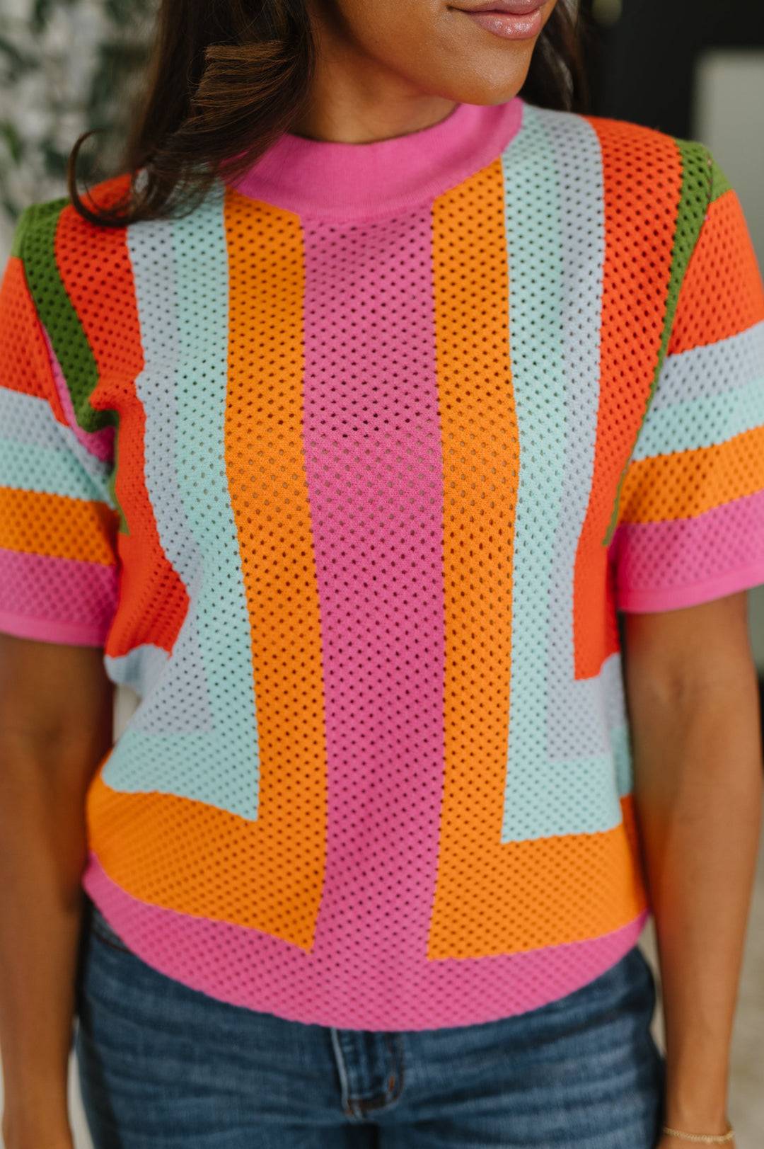 Sunset Stitch Knit Top - 4/9